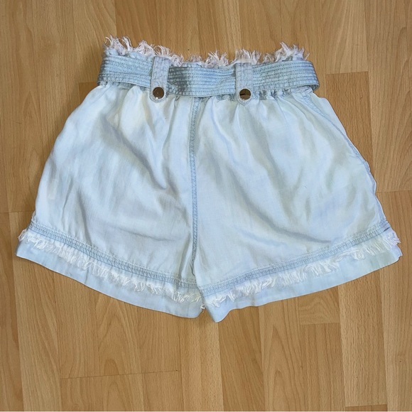 Ramy Brook Belted Paper Bag Giselle Shorts Chambray NWT Size XS - Picture 4 of 13